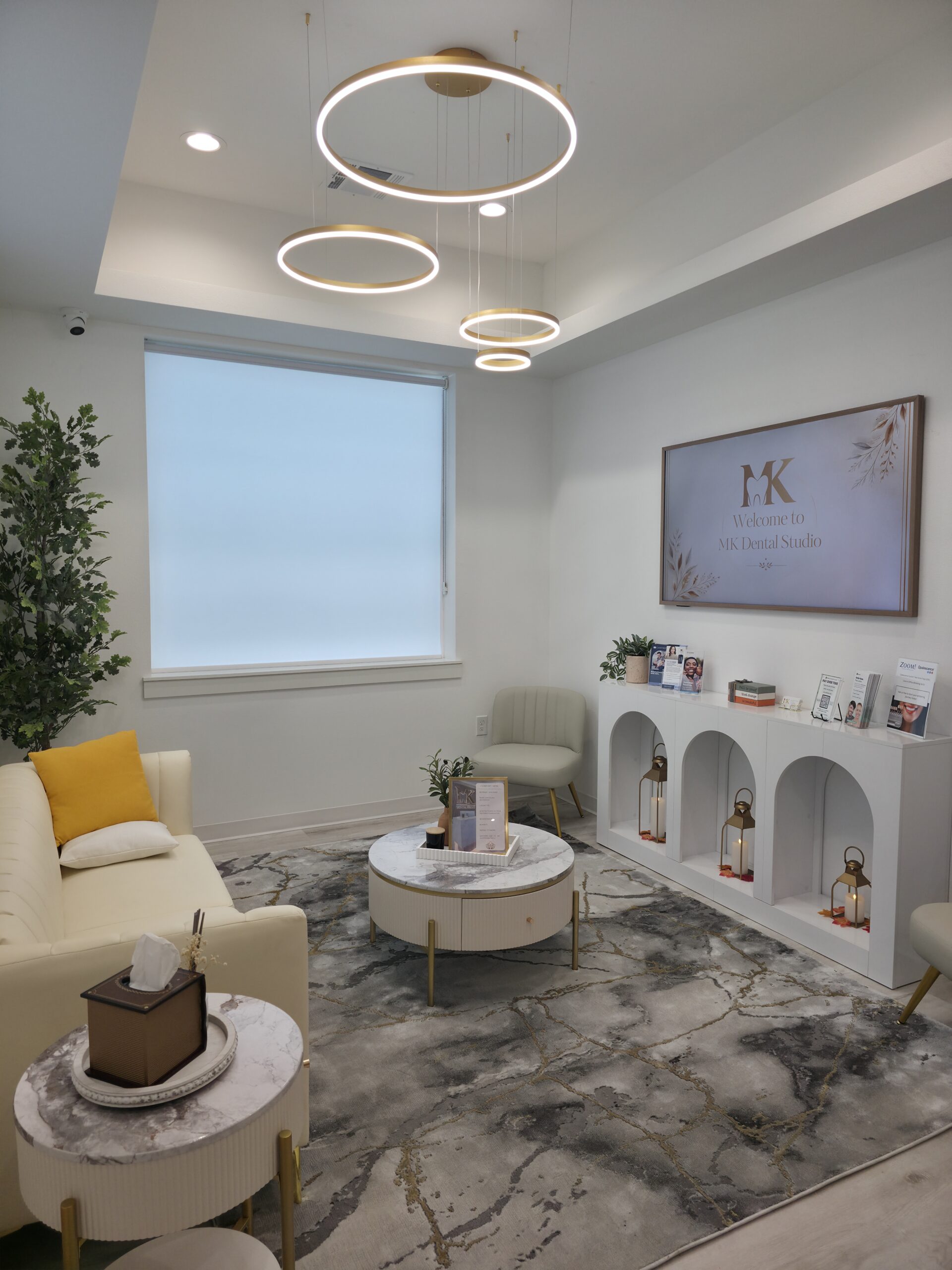 About MK Dental Studio: the patient lounge at our Fulshear, TX office