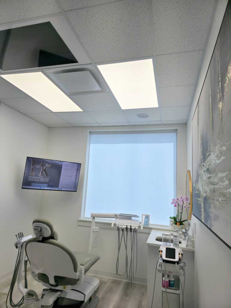 Dental bridges are planned in this treatment room at MK Dental Studio in Fulshear, TX